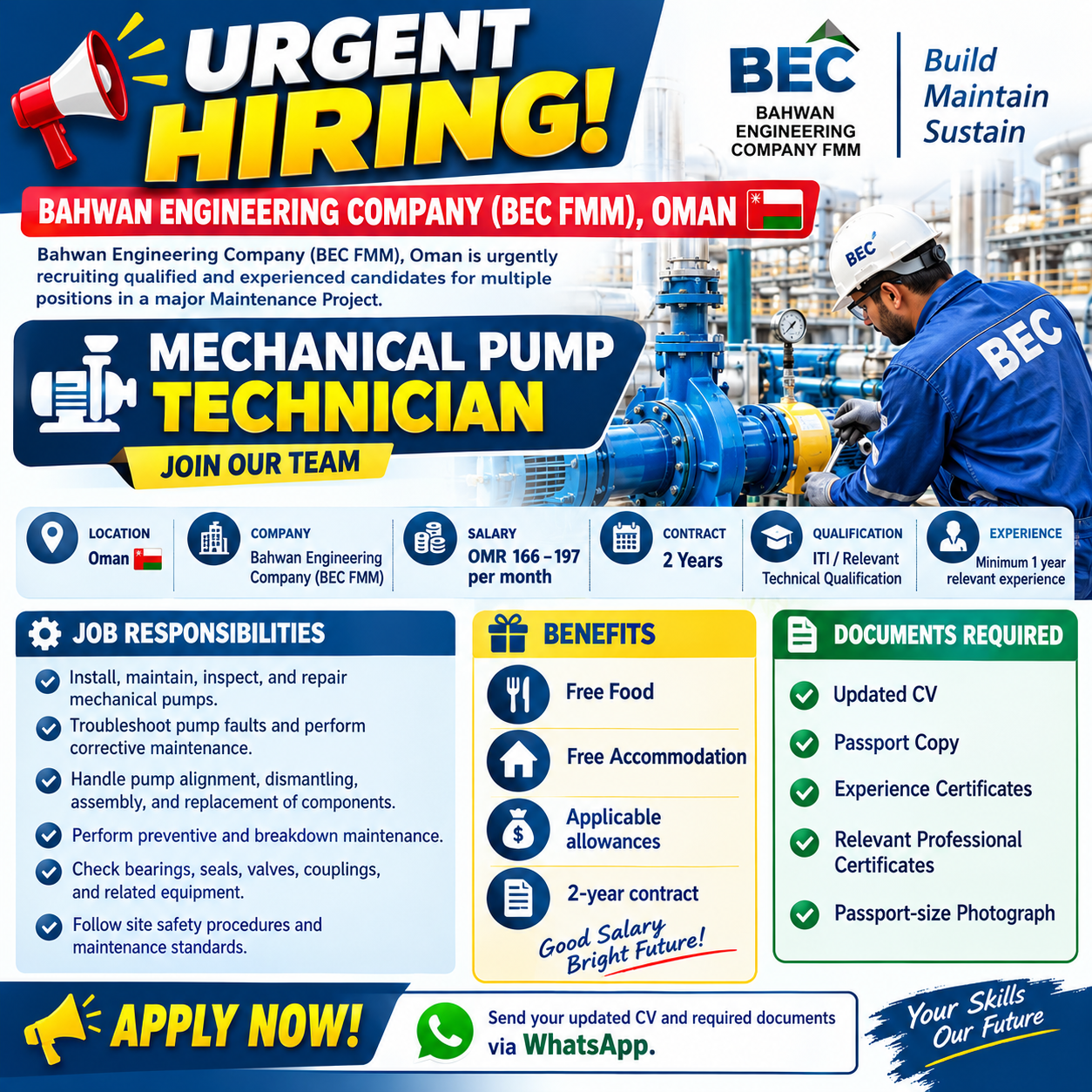 Mechanical  pump Technician